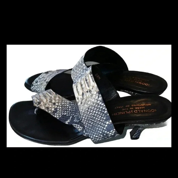 Donald J Pliner Viveca Snakeskin Leather Women's Kitten‎ Heel Size 8.5M - Picture 8 of 10